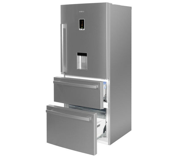 BEKO REC52S - Réfrigérateur congélateur bas - 450L (326+124) - Froid ventilé  - A+ - L 70cm x H 192cm - Silver