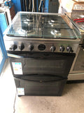 Indesit ID67G0MCX/UK Gas Cooker with Double Oven - Grey LPG Convertible