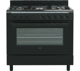 LOGIK LFTG90B18 90 cm Duel Fuel Range Cooker – Black LPG CONVERTIBLE