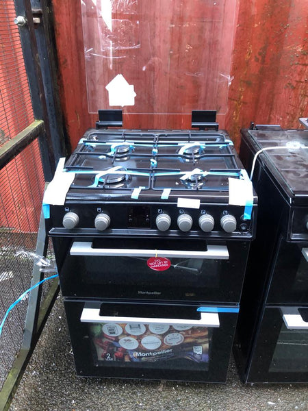 MONTPELLIER MDOG60LK 60 cm Gas Cooker - Black & Silver LPG Convertible ...