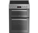 New Beko XDC663SM 60 cm Electric Ceramic Cooker-Silver