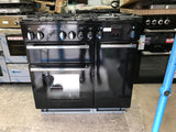 RANGEMASTER Estate 90 EST90DFFBL/C Dual Fuel Range Cooker - Black & Chrome