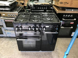 RANGEMASTER Estate 90 EST90DFFBL/C Dual Fuel Range Cooker - Black & Chrome