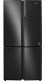 HAIER Cube HTF610DSN7 430LFridge 180LFreezer frost free Black Steel