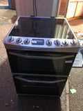 John Lewis JLFSIC621 Double Electric Cooker Black 60cm Freestanding