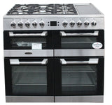 Leisure Range Cooker CS100F520X Cuisinemaster 100cm Dual Fuel 3 Ovens LPG Conve